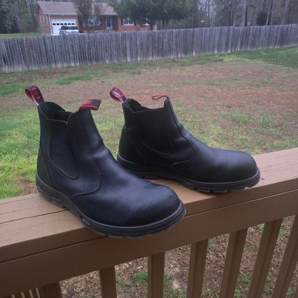 Redback Bobcat Soft Toe Slip Resistant Black Leather Work Boots Men's SZ US 14